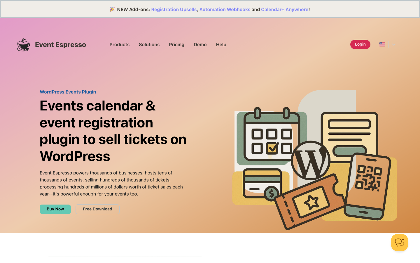 The Event Espresso website