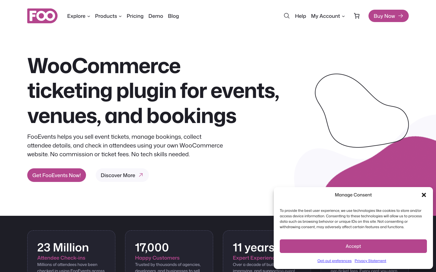 The FooEvents website
