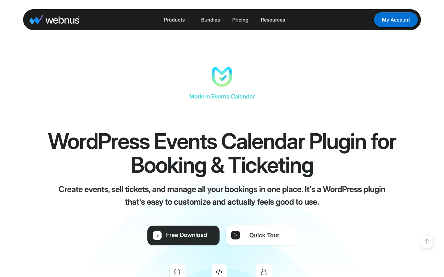 The Modern Events Calendar website