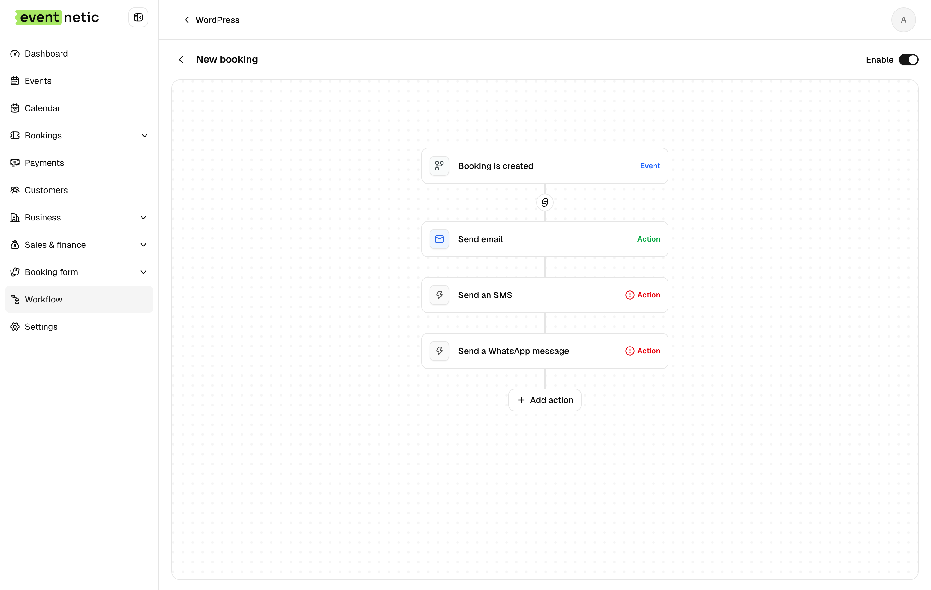 The workflow editor